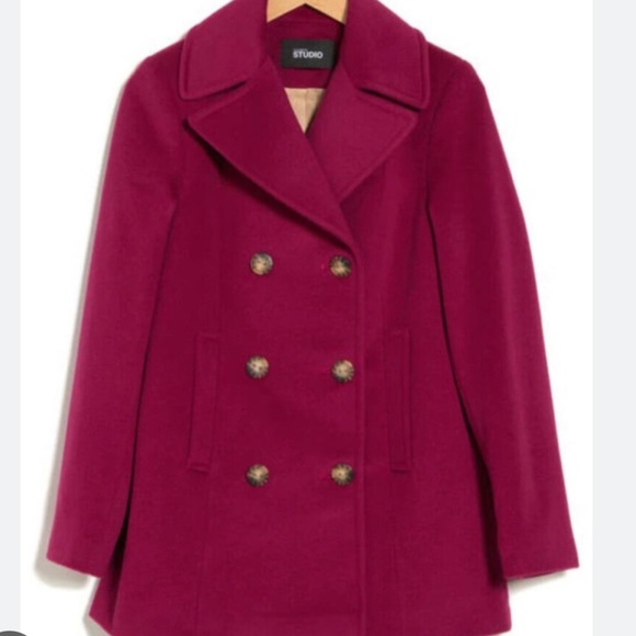 NEW FLEURETTE   Luxe Wool Blend Peacoat In Candy - Picture 1 of 9